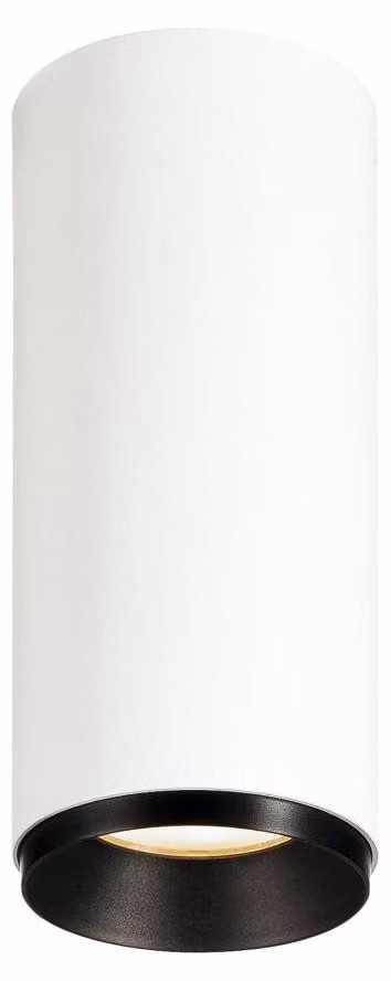 NUMINOS Plafoniera LED a taglio di fase per interni SLV Dimensioni: 6,5 x 16,2 cm, Colore: bianco/nero, Temperatura colore: 2700 Kelvin, Angolo di emissione: 60 gradi