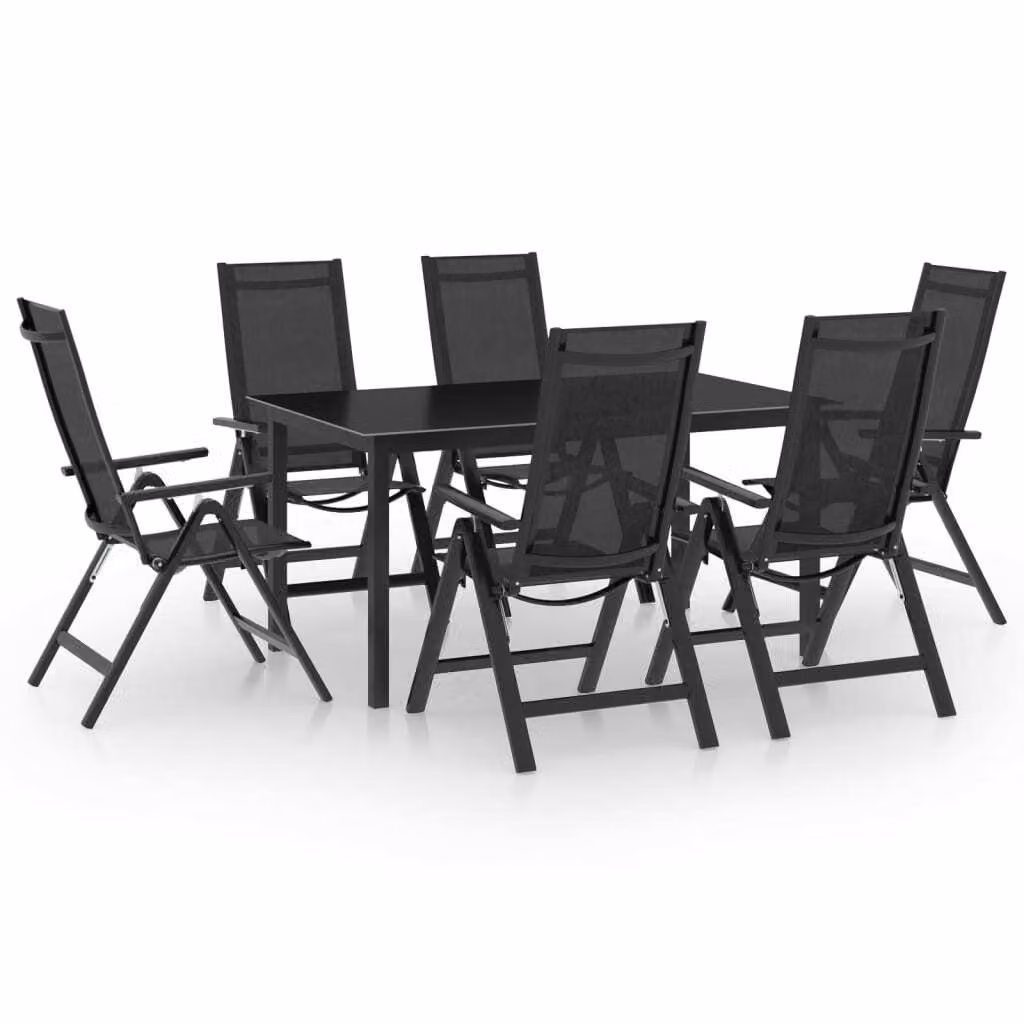 vidaXL Set da pranzo da giardino 7 pezzi in alluminio antracite
