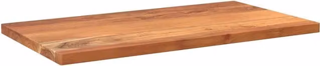 Piano per tavolo rettangolare in legno massello di acacia marrone stile rustico vidaXL L: 100 cm, P: 70 cm, H: 3,8 cm