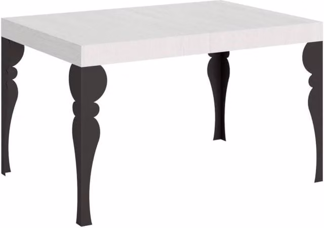 Tavolo allungabile rettangolare Itamoby bianco frassino con gambe antracite L: 140/400 cm, P: 90 cm