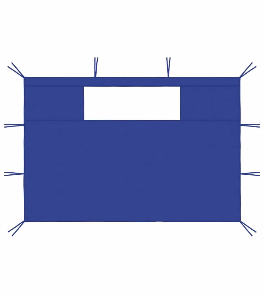 Pareti con Finestre per Gazebo 2 pz Blu