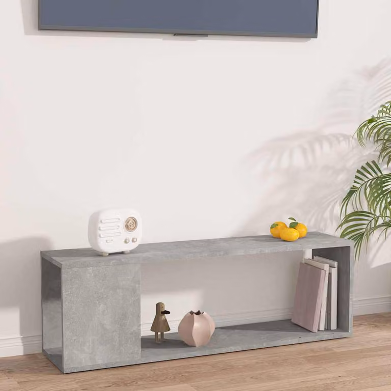 Mobile TV vidaXL in legno MDF Grigio, L 100 cm x P 24 cm x H 32 cm
