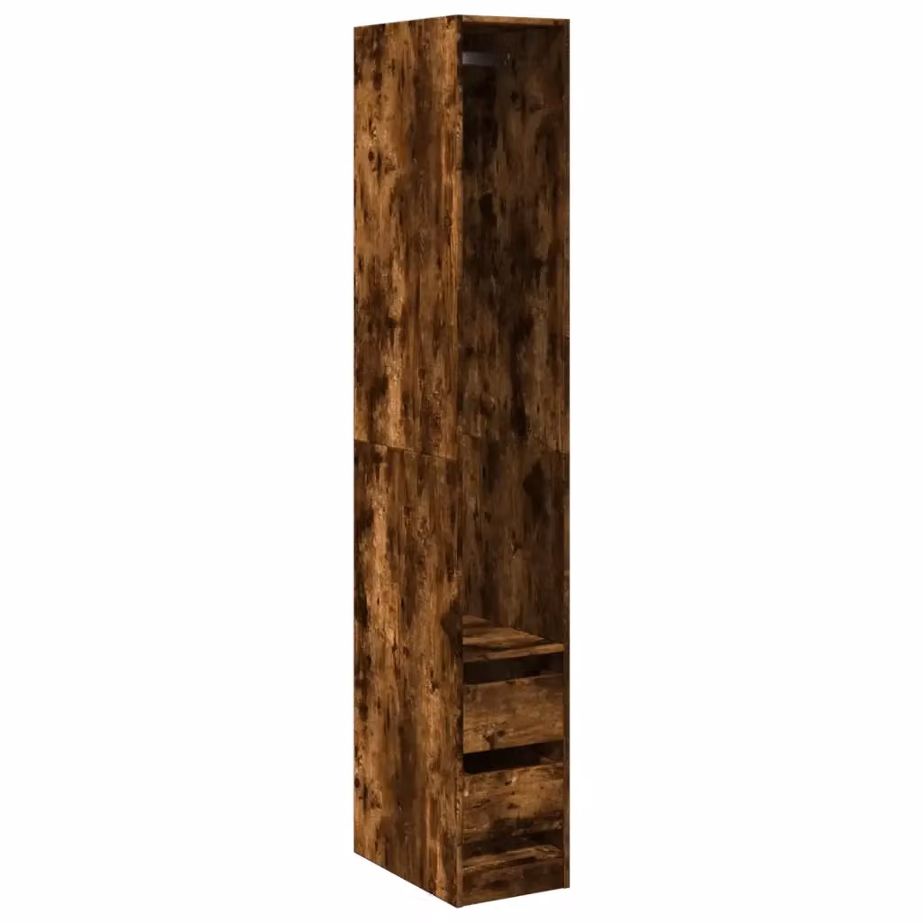 Armadio a parete vidaXL in legno rovere marrone con ripiani interni e design minimalista L: 30 cm, P: 50 cm, H: 200 cm – 2