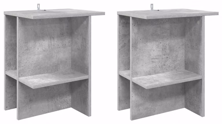 Tavolino da salotto 2 pcs Grigio Cemento 40 x 30 x 49 cm