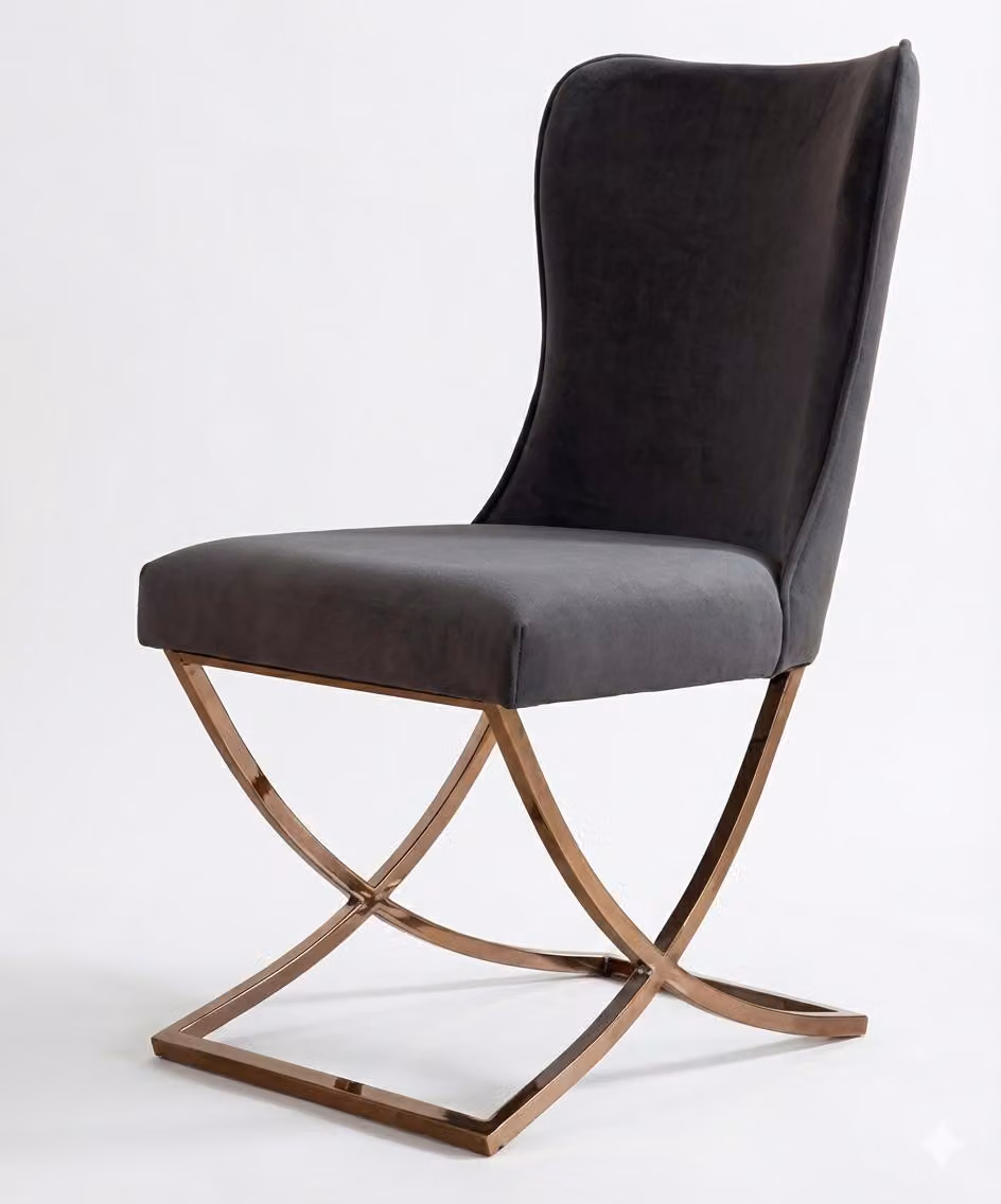 Sedia da pranzo, stile moderno, colore nero, materiale: metallo, ideale per la cucina