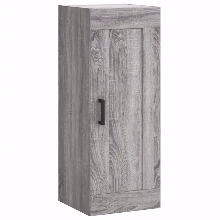 Mobile a Parete Grigio Sonoma 34,5x34x90 cm Legno Multistrato