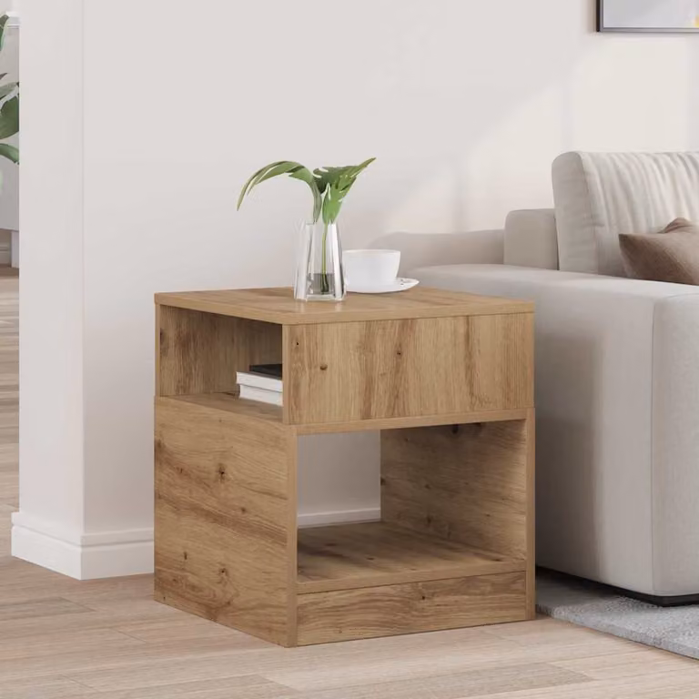 Tavolino moderno vidaXL in rovere marrone L: 40,5 cm, P: 40 cm, H: 45 cm