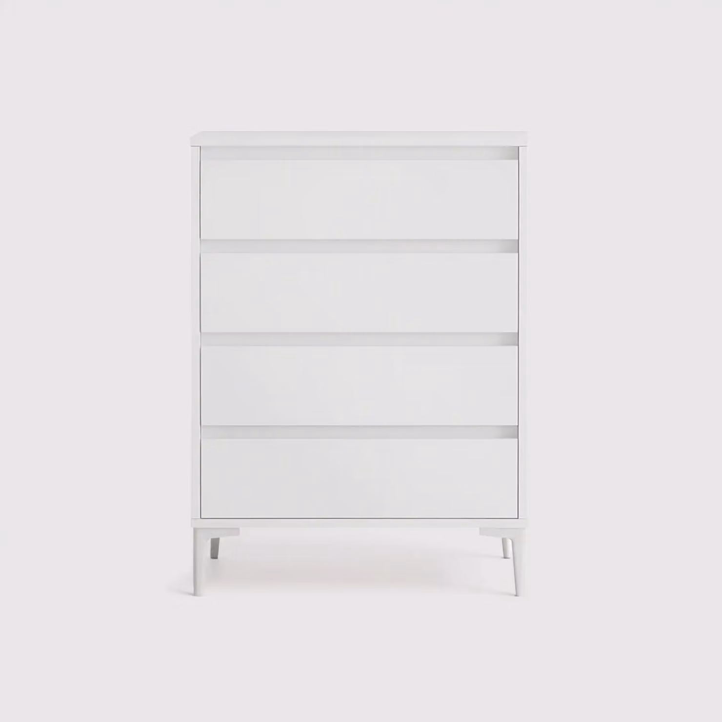 Kemiri - Cassettiera scandinava bianca con 4 cassetti