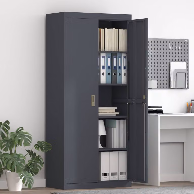 vidaXL Armadio Antracite 80 x 40 x 180 cm Acciaio