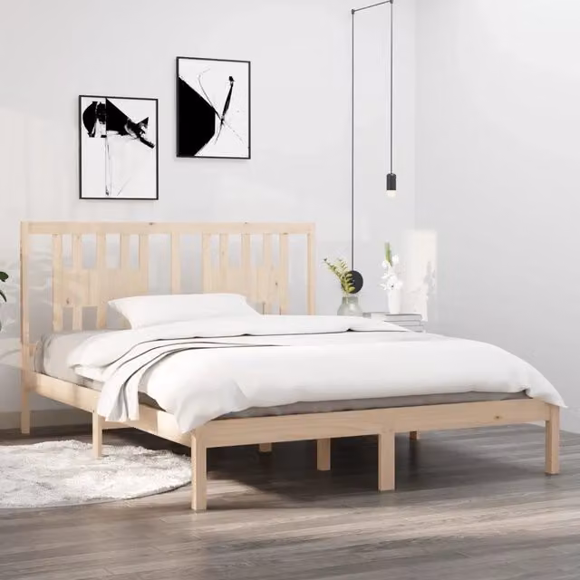 Giroletto-Struttura Letto in Legno Massello di Pino 160x200 cm 392289
