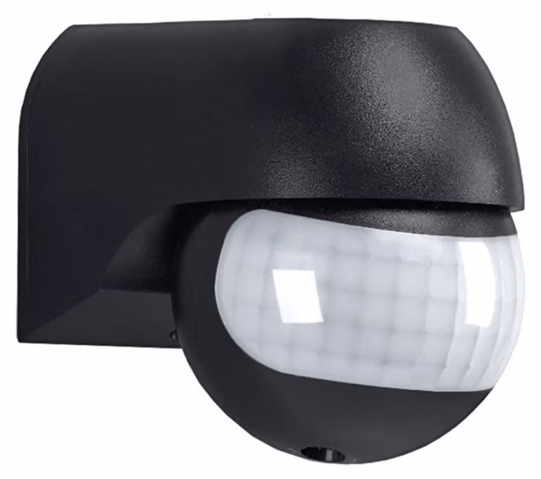 Sensore PIR 180° a parete nero SOLIGHT WPIR04-B