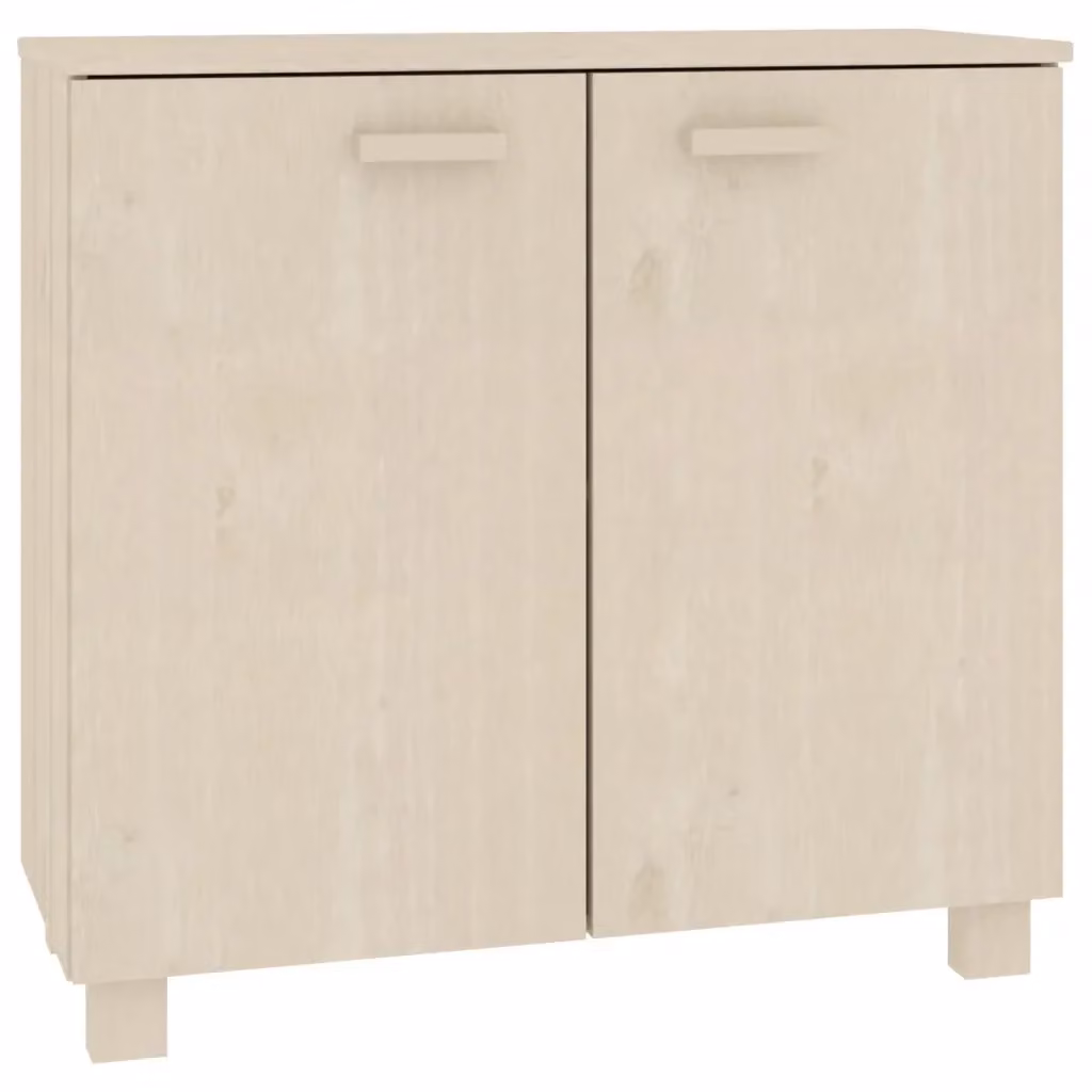 Credenza moderna vidaXL in legno di pino e MDF, colore marrone e beige, L 85 cm x P 35 cm x H 80 cm – 2