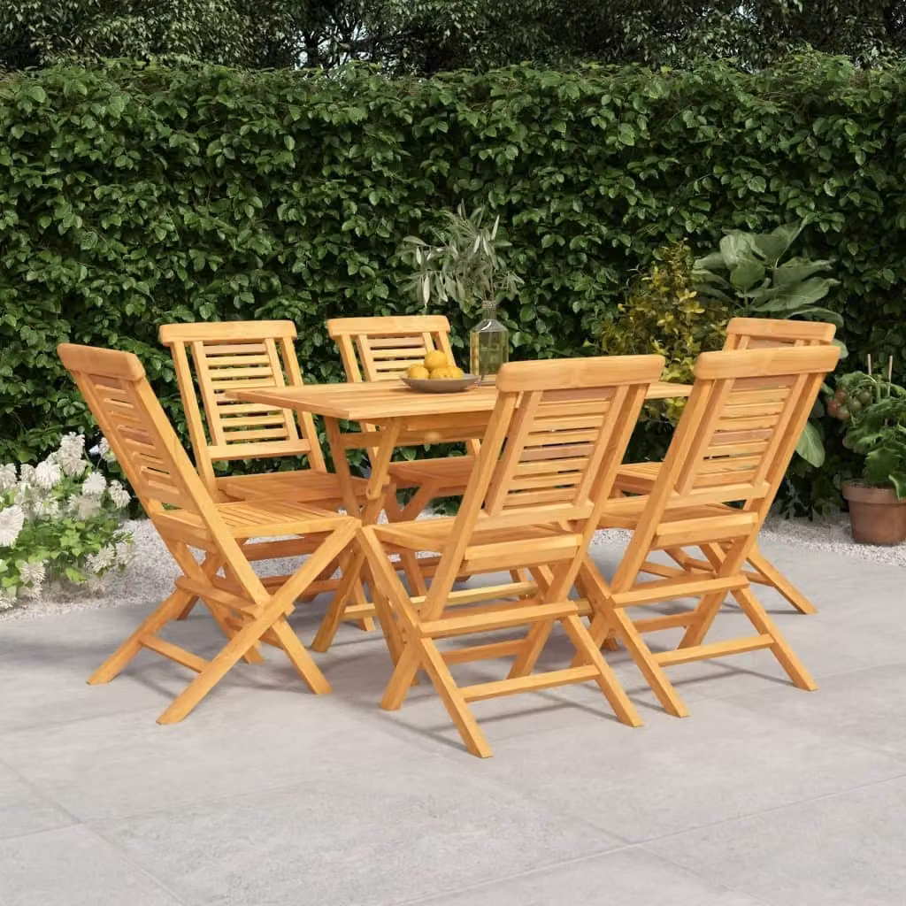 Maison Exclusive - Set da pranzo da giardino in legno massello di teak, 7 pezzi