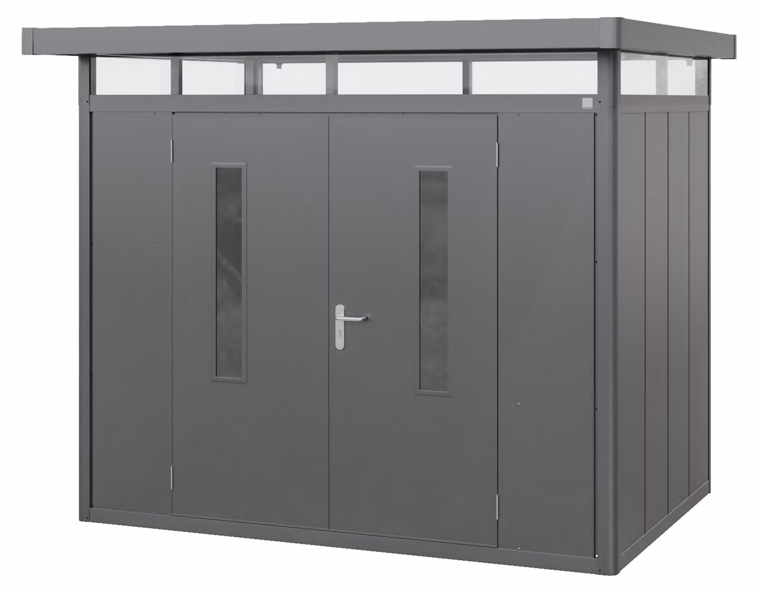 GFP Primeyard Casetta da giardino metallo 263x180x231 cm Armadio da esterno per attrezzi antracite
