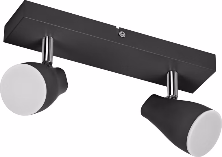 OSRAM LED SPOT PEAR spot a plafone 260 mm, nero, 8,6 W, 420 lm, fornisce una luce direzionale di colore bianco caldo, con faretto flessibile GU10, lampadina GU10 inclusa, classe di protezione IP20, 2700K