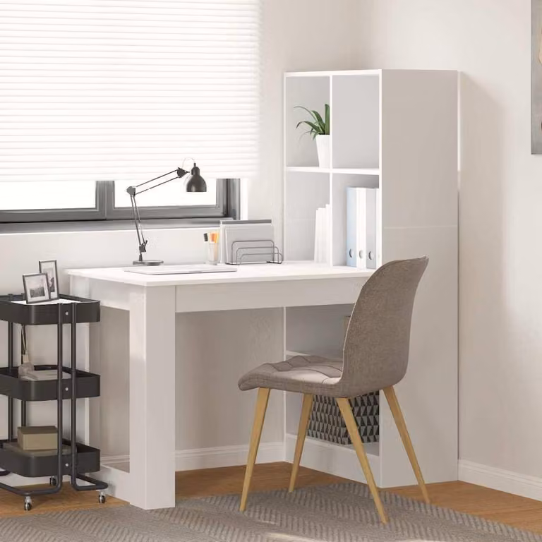 Maison Exclusive - Scrivania Bianco 122 x 67 x 145 cm Legno multistrato