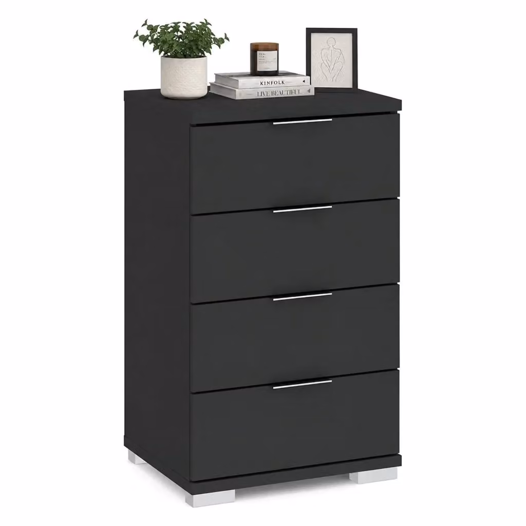 Cassettiera DMORA moderna in MDF nero antracite opaco L 46 cm x P 42 cm x H 79 cm – 2