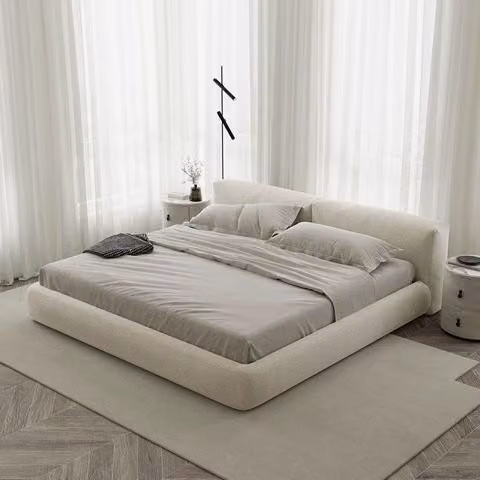 Polsterbett Grau Modernes Design Komfort Schlafen Stilvolles Luxusbett Elegant