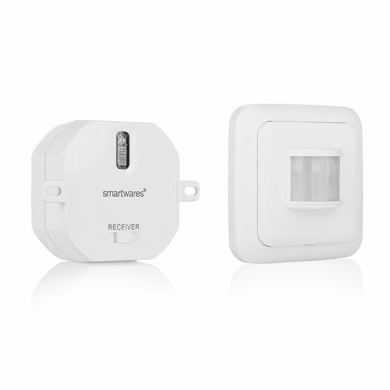 Set di interruttori wireless SmartHome con rilevatore di movimento + mini interruttore integrato fino a 1000W