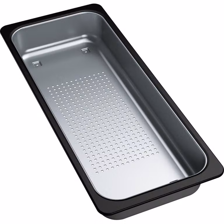 Accessori Franke - Vaschetta di raccolta per lavelli, 181x431x59 mm, acciaio inox/plastica nera 112.0520.497