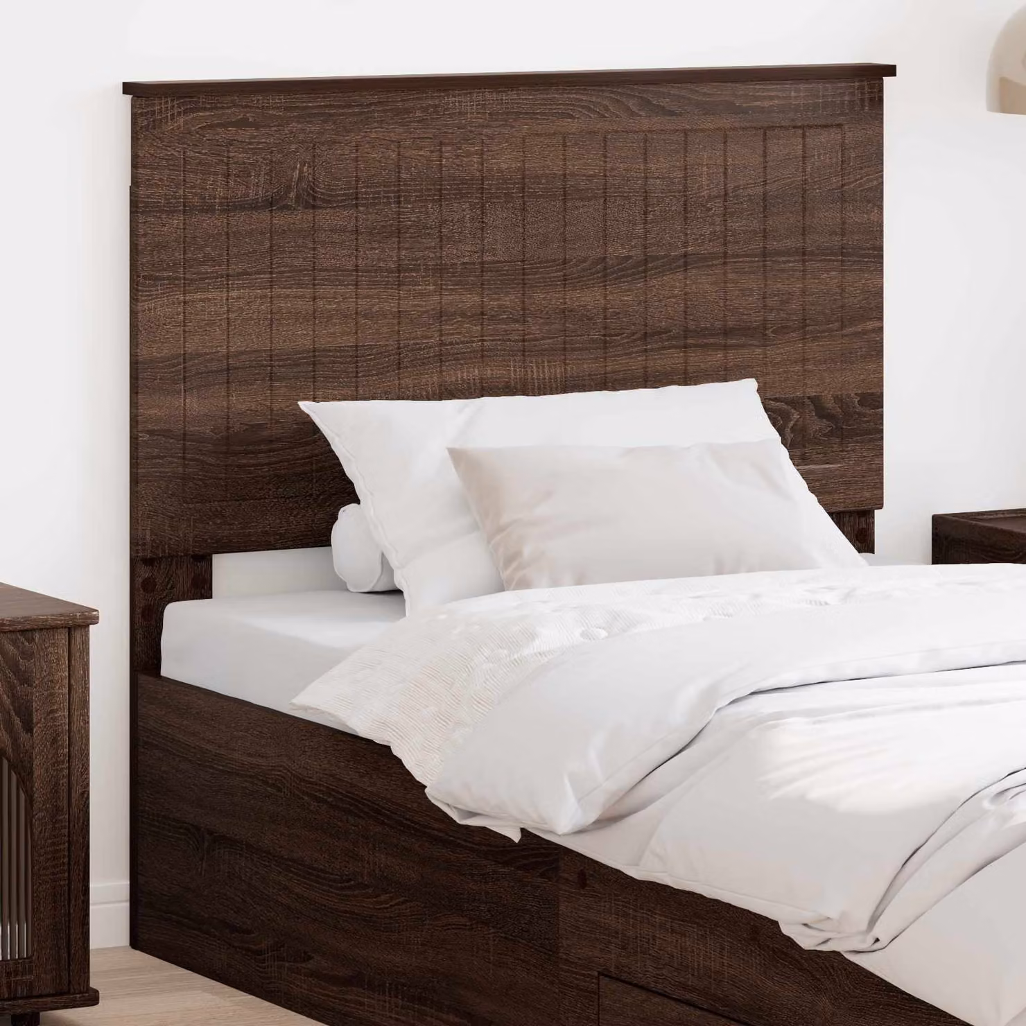 Testiera per letto moderna vidaXL in legno ingegnerizzato color rovere marrone