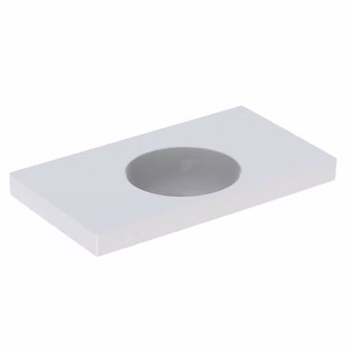 Lavabo Geberit II PRECIOSA 900 x 500 mm, con ripiano, senza foro per rubinetto, senza sfioratore bianco