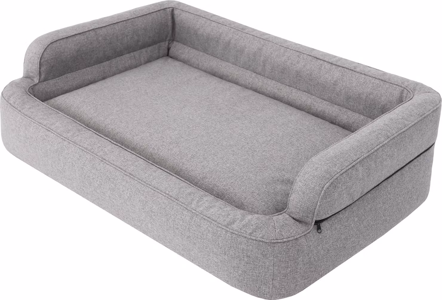 Letto per cani, arredamento per animali, letto per gatti, sfoderabile, cesto per cani, cuscino per cani, lettino per cani, posti letto, divano per cani, grigio, XL: 96x62 cm