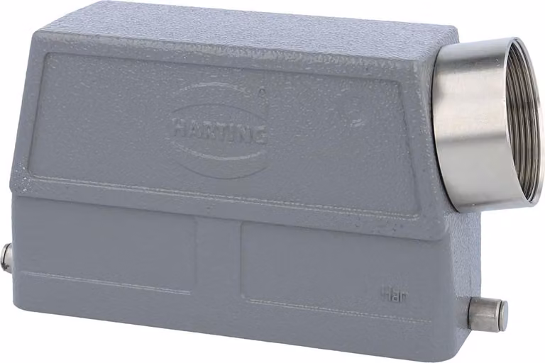 HARTING Han 24B Contenitore con manicotto alto, 1xM40 uscita cavo laterale, per 1 staffa (nella parte inferiore) Vite M40