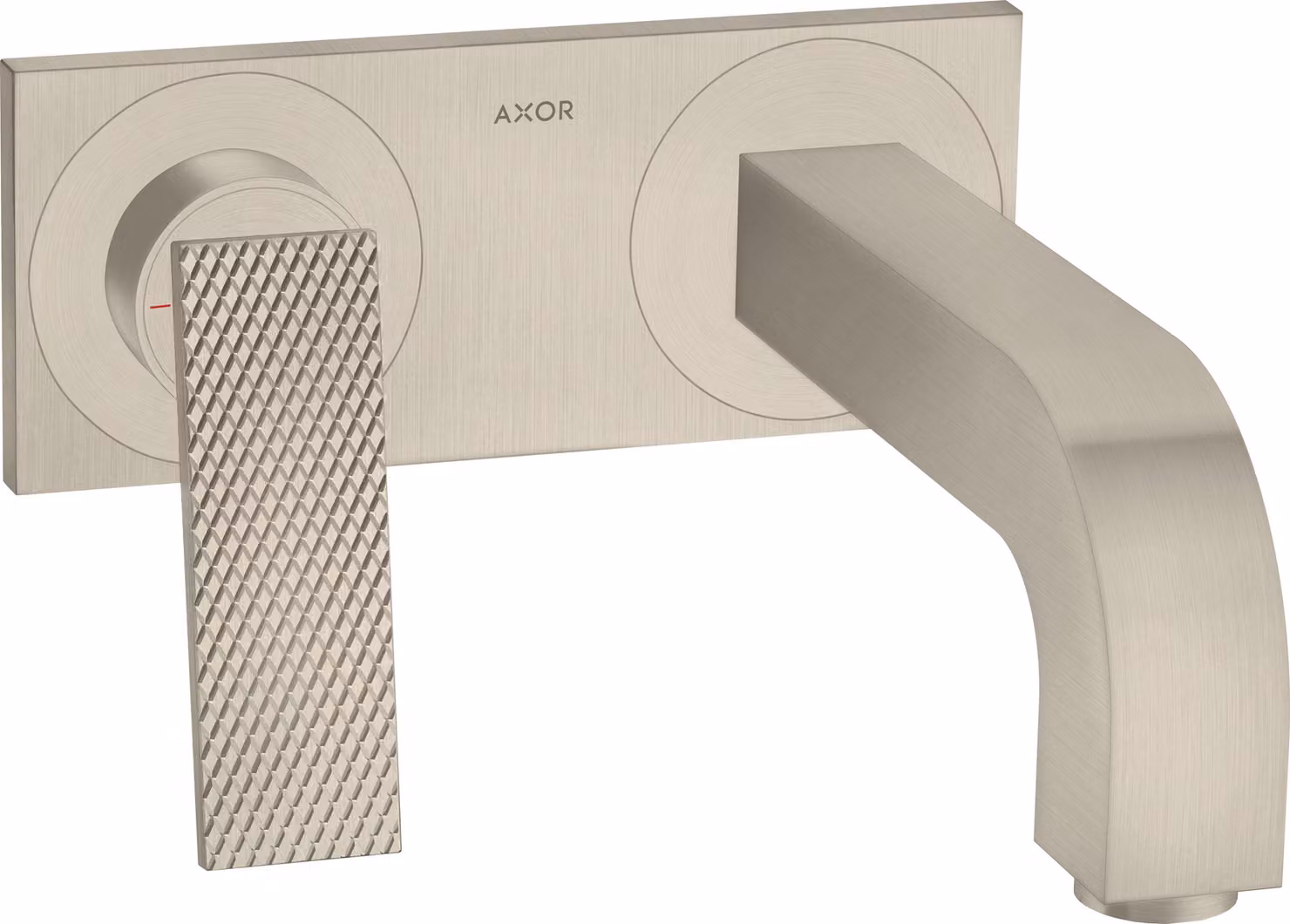 hansgrohe AXOR Citterio Mitigeur de lavabo, finition losange, encastré, saillie 220mm, vidage non verrouillable, avec plaque, 39171820, 39171820