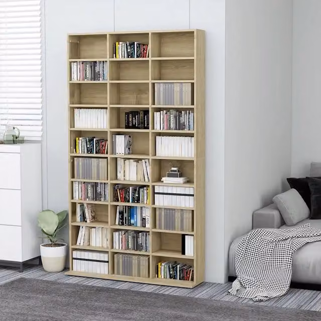 Armadietto TV moderno vidaXL in legno multistrato Rovere Sonoma marrone L: 102 cm, P: 23 cm, H: 177,5 cm – 1