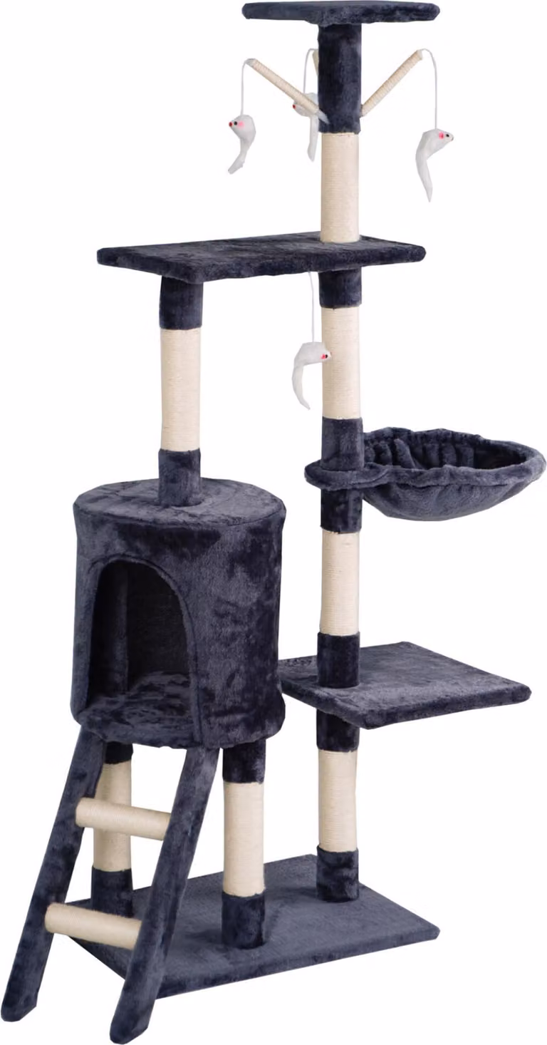 Aga Tiragraffi per gatti 47x35x136 cm Grigio scuro