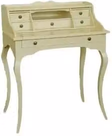 Scrivania scrittoio in legno massiccio gambe provenzali mod Venezia avorio