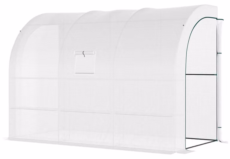 Serra da giardino utilizzabile – Serra a tunnel | Colore: Bianco | Dimensioni: 150x300x213 cm