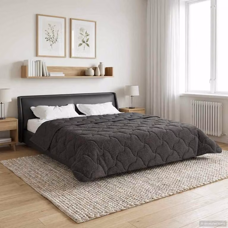 vidaXL Piumone Invernale Antracite in Microfibra Traspirabile e Reversibile L 220 x P 260 cm