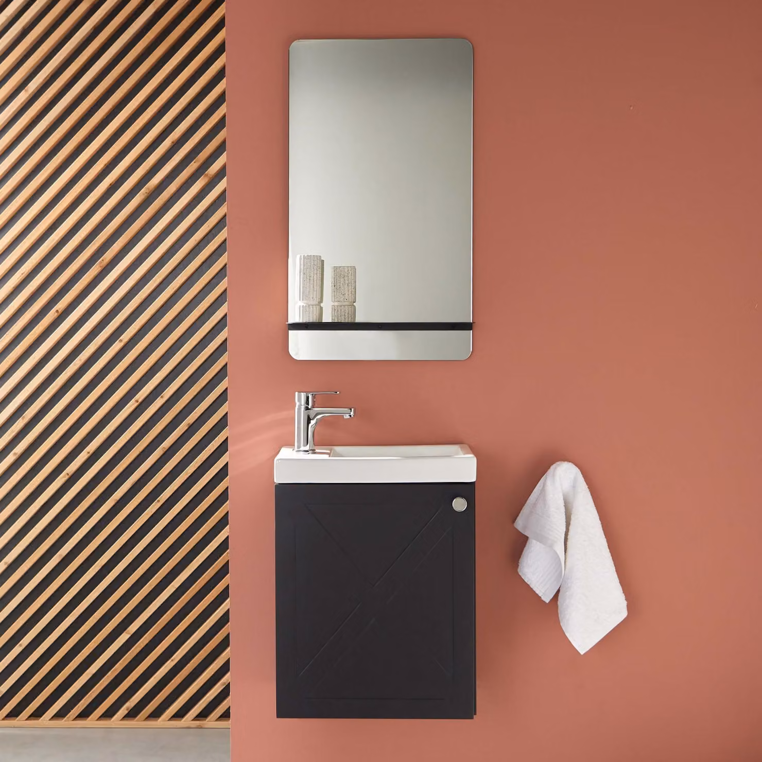 Set lavabo e specchio AVA