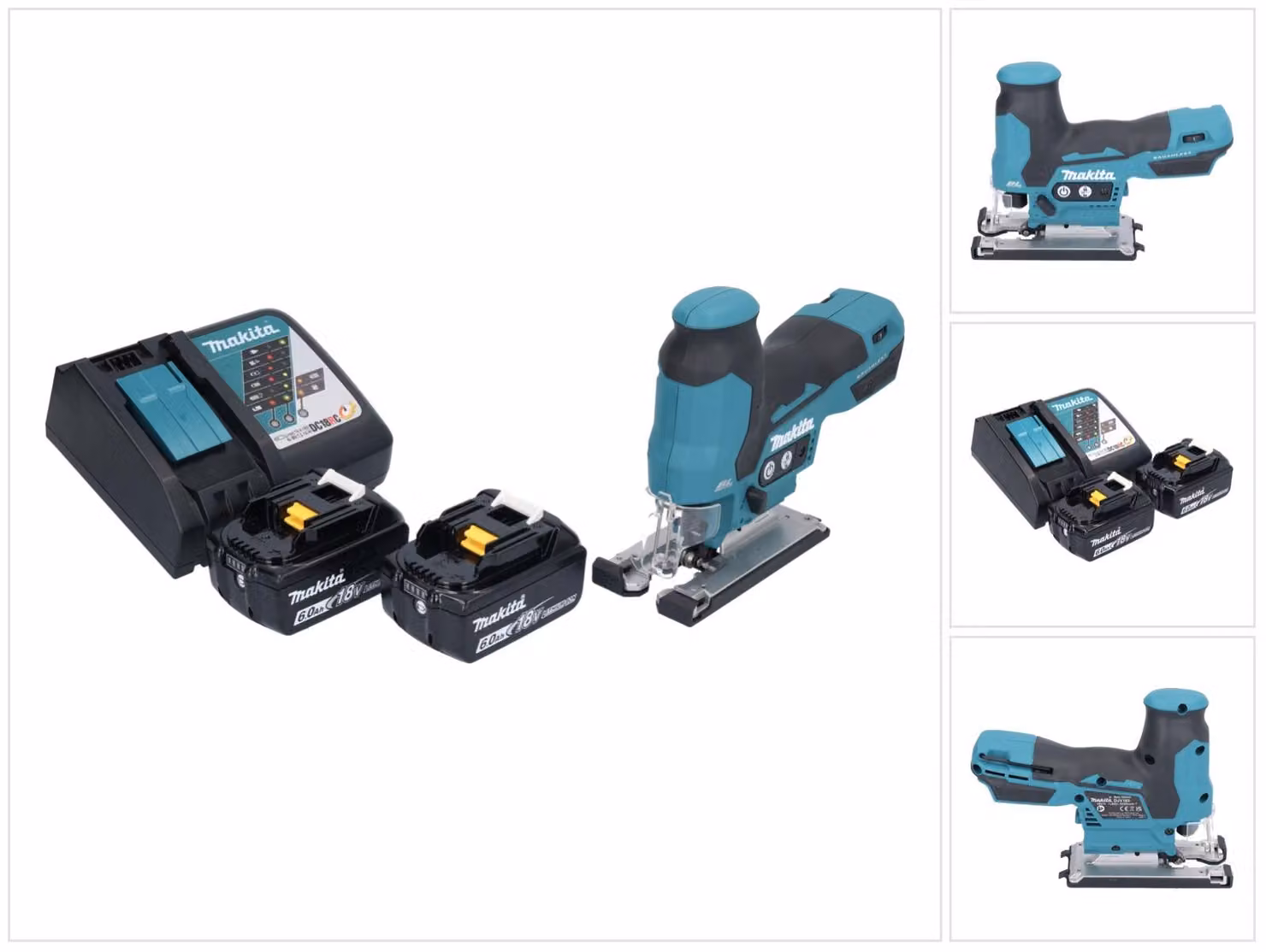 Seghetto alternativo a batteria Makita DJV 185 RG 18 V brushless + 2x batteria ricaricabile 6,0 Ah + caricabatterie