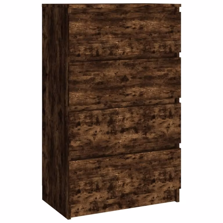 Credenza Rovere Fumo 60x35x98,5 cm in Legno Multistrato