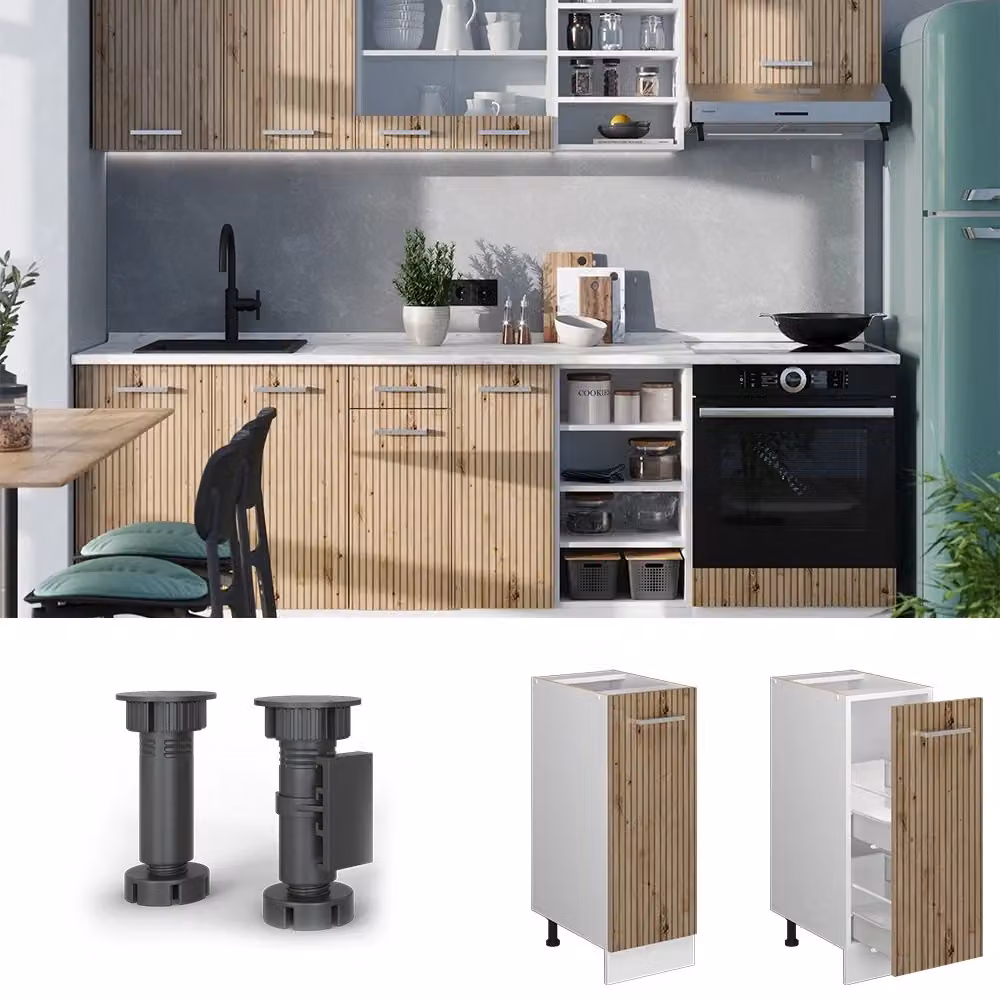 Armadio dispensa da cucina Vicco R-Line Rovere e Bianco L/P/H: 30 x 60 x 81,6 cm – 2