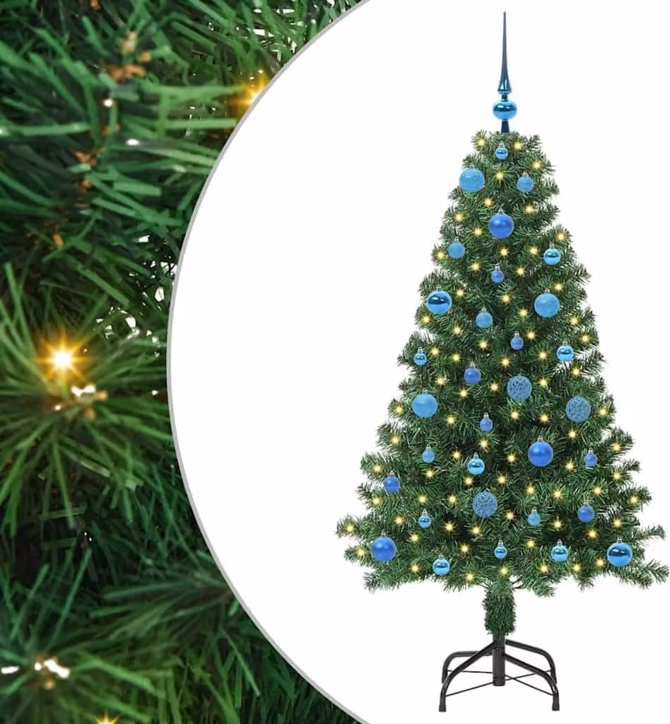Albero di Natale artificiale con 150 LED Verde 150 cm