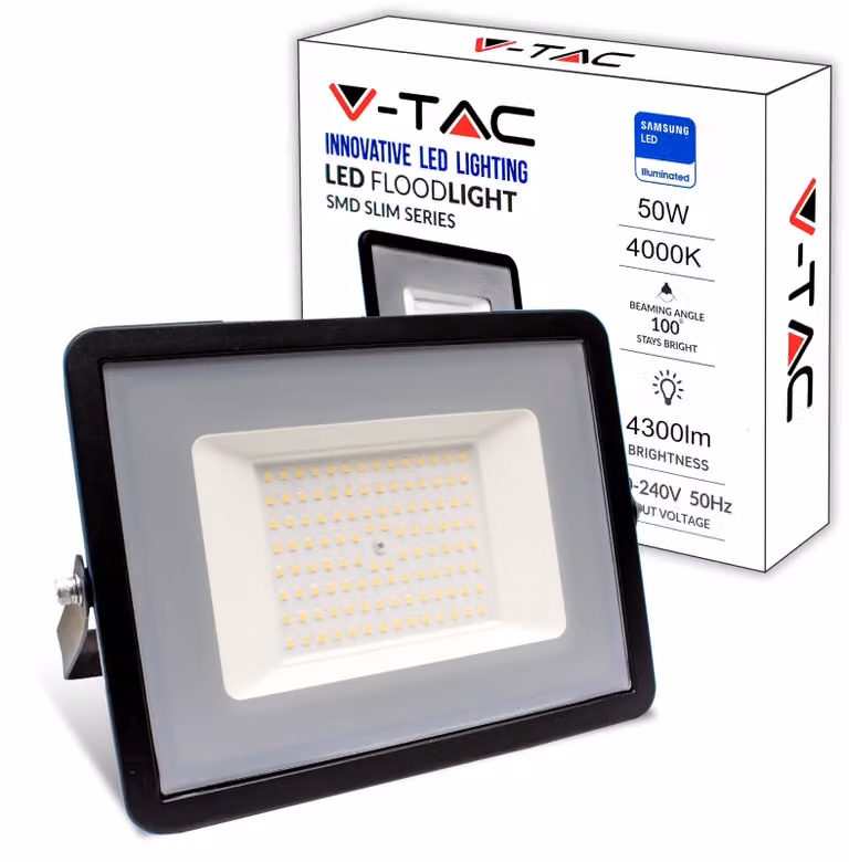 Faretto LED da esterno, 50 W, 4270 lumen, grado di protezione IP65, 4000 K, luce bianca neutra