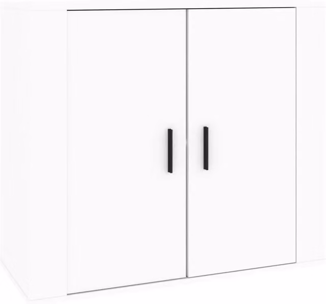 Credenza moderna bianca in legno multistrato per sala da pranzo L: 80 cm, P: 33 cm, H: 70 cm