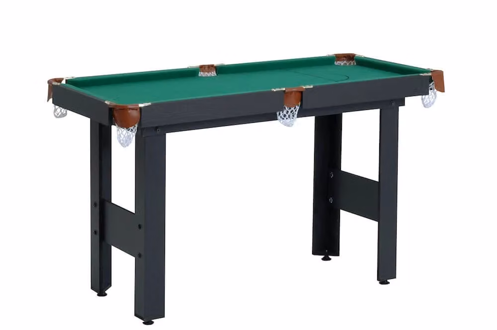 Tavolo da Biliardo per Bambini Garlando Dallas con Piano in MDF, Colore Nero e Verde, L: 110 cm, P: 65 cm, H: 65 cm – 2