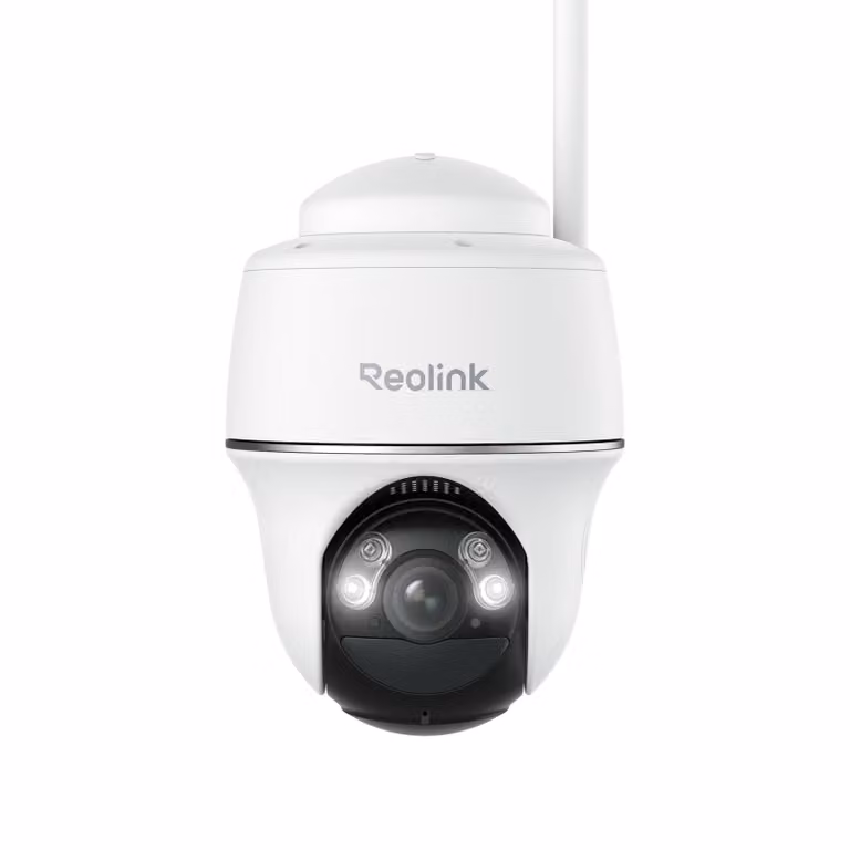Reolink Argus PT, telecamera di sorveglianza 2K+ 5MP PT a batteria per esterni, panoramica, inclinazione e visione notturna a colori, WiFi 2,4/5GHz, rilevamento persone/veicoli