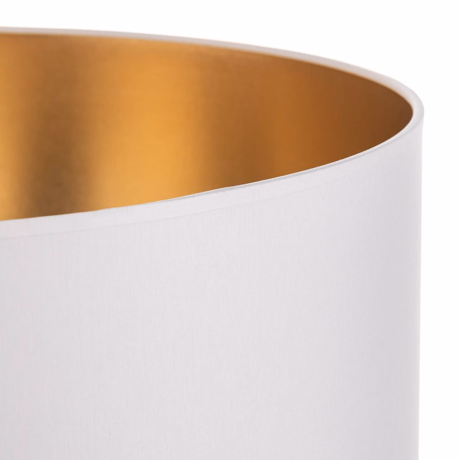 Paralume Alba, Ø 45 cm, E27, bianco/oro Alba HELAM, Bianco / Opale, Soggiorno / Sala da pranzo, Tessuto / Stoffa / Seta