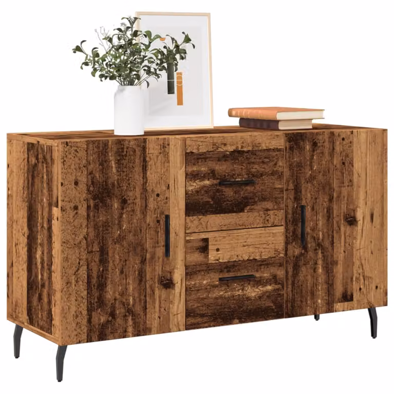 Credenza in legno stile industriale vidaXL, colore marrone, L 100 cm x P 36 cm x H 60 cm
