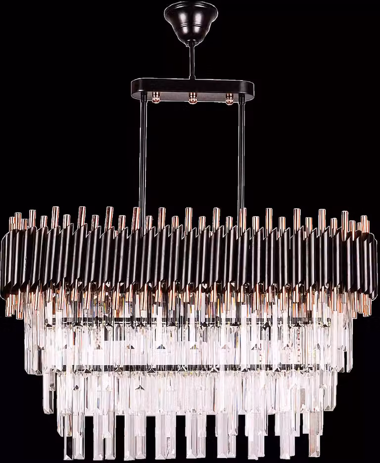 Kronleuchter Deckenleuchter Luxus Grau Deckenlampe Lüster Kristall
