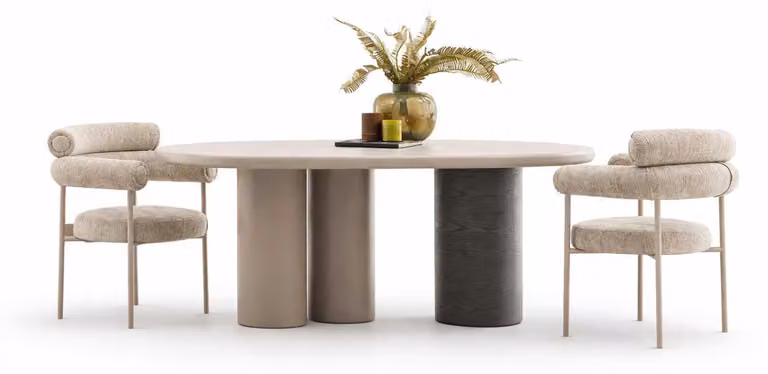 Sala da pranzo moderna: tavolo da pranzo + 2 sedie – Set di design
