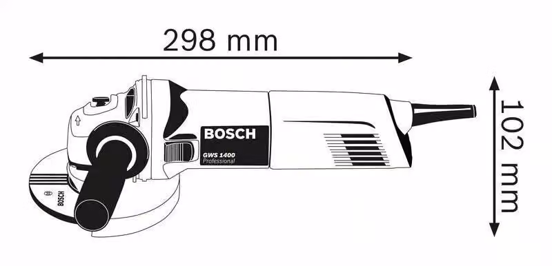 Smerigliatrice angolare Bosch GWS 1400 Professional da 125 mm, 1400 W, 11000 rpm, colori Nero, Blu e Rosso – 2