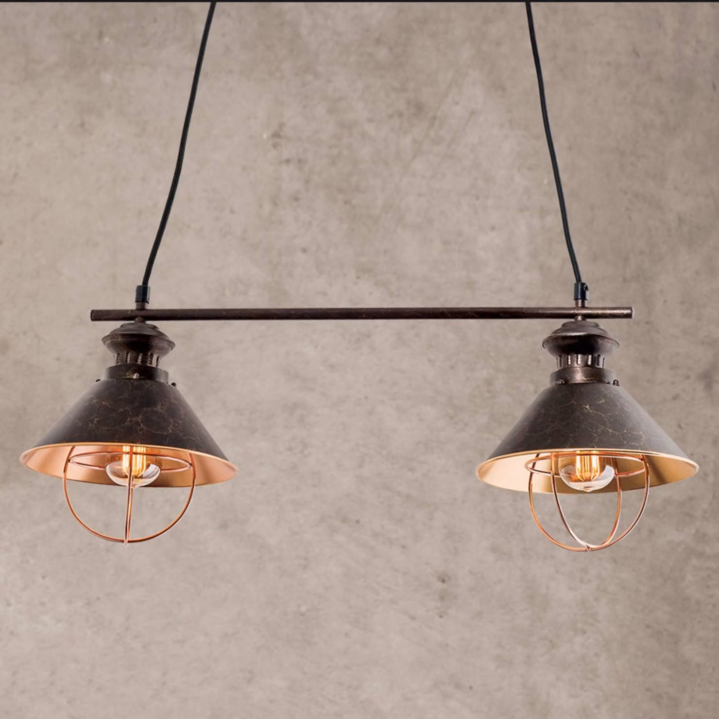 ORION Lampada a sospensione Shanta, dimmerabile, Nero, Soggiorno / Sala da pranzo, Metallo, Vintage, Lampada a sospensione