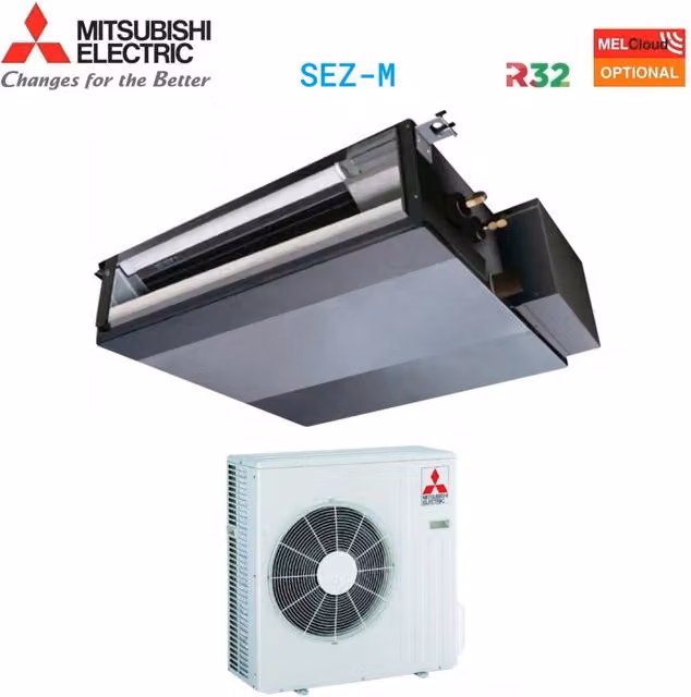 Condizionatore Canalizzato Mitsubishi Electric Inverter 24000 Btu SEZ-M71DA + SUZ-M71VA R-32 Bianco con Wi-Fi Opzionale